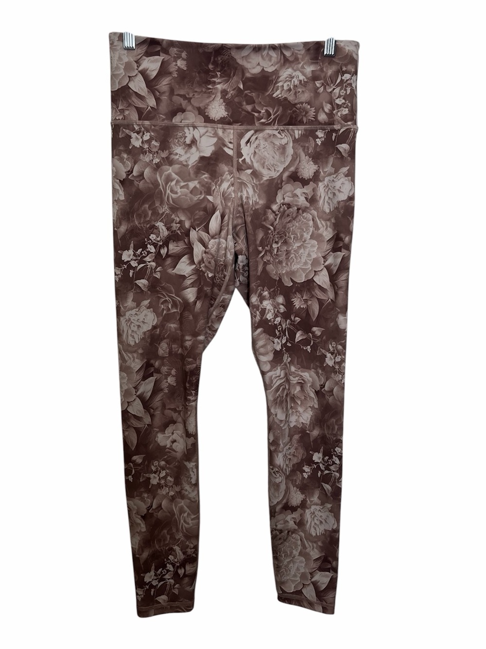 Athleta Elation Leggings Dusty Pink Floral Sz M Athleisure Athletic Gym Workout